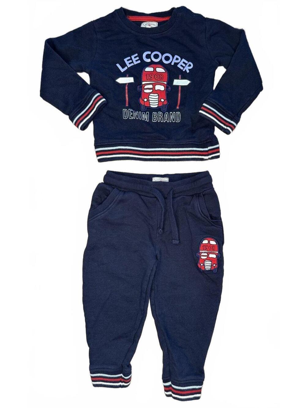 Lee Cooper 18-24M Navy Graphic Shirt & Jogger Set